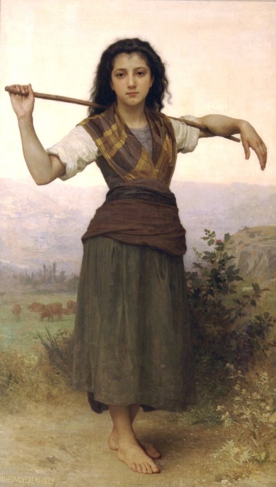 The Shepherdess by William Adolphe Bouguereau